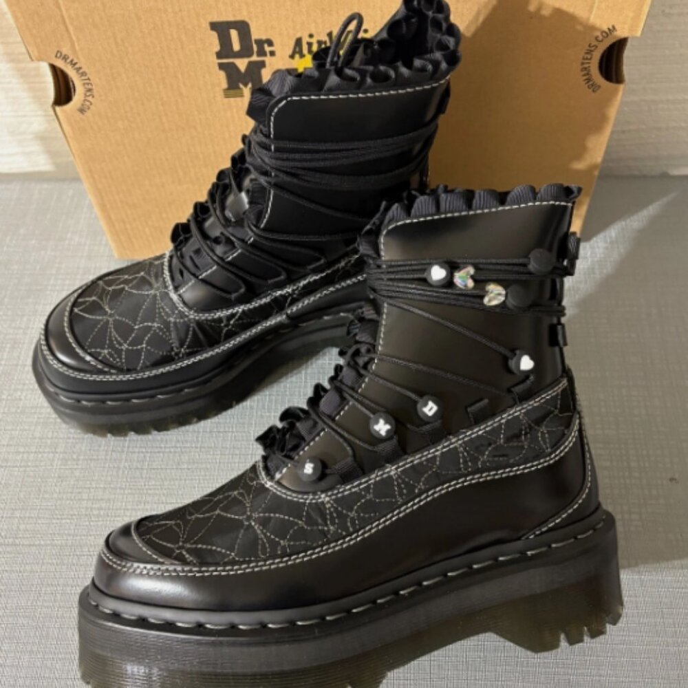 Dr. Martens JADON FRILL Smooth Leather Platform Boots MSRP$280
